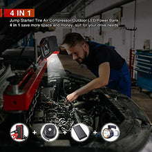 Load image into Gallery viewer, Portable Jump Starter with Air Compressor, UTRAI Jstar5 150 PSI 2000A 24000mAh(8L Gas 7.5L Diesel Engine) 12V Battery Jump Pack with Emergency Light LCD Screen USB QC3.0 for Cars, Trucks, SUV