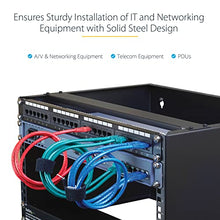 Load image into Gallery viewer, StarTech.com 6U Wall Mount Network Rack - 14 Inch Deep (Low Profile) - 19" Patch Panel Bracket for Shallow Server and IT Equipment, Network Switches - 44lbs/20kg Weight Capacity, Black (WALLMOUNT6)