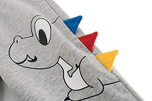 Load image into Gallery viewer, Fruitsunchen Toddler Boys Jogger Athletic Pants Dinosaur Splice Drawstring Elastic Sweatpants (1-Pack 2-Pack)(5T,Black Grey)