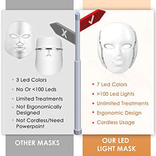 Load image into Gallery viewer, Photon Skin Rejuvenation Face & Neck Mask | LED Photon Red Blue Green Therapy 7 Color Light Treatment Anti Aging Spot Removal Wrinkles Whitening Facial Skin Care Mask