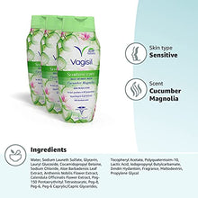 Load image into Gallery viewer, Vagisil Scentsitive Scents Daily Intimate Feminine Wash for Women - Cucumber Magnolia, Gynecologist Tested, Fresh and gentle on skin, 12 Ounce, Pack of 3