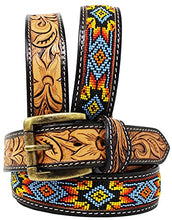 Load image into Gallery viewer, Western Beaded Genuine Leather Belt For Men and Women AF26RT23-38