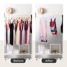 Load image into Gallery viewer, ZEDODIER Tank Tops Hangers,Bra Hanger 2 Pack Metal Space Saving Hanger Closet Organizer for Tank Tops, Bras, Camisoles, Scarfs or Belts