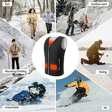 Load image into Gallery viewer, Heated Vest for Men Women, MIBABO Heated Jacket Powered by USB Port, Polar Fleece Vest, Heating Vest, Battery Not Included (M, Black)