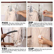Load image into Gallery viewer, Hanging Vacuum Space Saver Bags for Clothes, 4 Pack Long 53x27.6 inches, Vacuum Seal Storage Bag Clothing Bags for Suits, Dress Coats or Jackets, Closet Organizer and Storage
