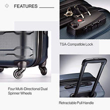 Load image into Gallery viewer, Samsonite Omni PC Hardside Expandable Luggage with Spinner Wheels, Teal, Checked-Medium 24-Inch