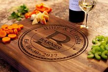 Load image into Gallery viewer, Personalized Cutting Board, USA Handmade Cutting Board - Personalized Gifts - Wedding Gifts for the Couple, Christmas Gifts, Gift for Parents