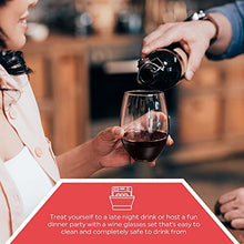 Load image into Gallery viewer, Chef's Star Elegant Glass Stemless Wine Glasses for Red or White Wine Heavy Base Ideal For Cocktails & Scotch Perfect For Homes & Bars 15 oz, Set of 2