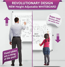Load image into Gallery viewer, Whiteboard - Height Adjustable Magnetic Dry Erase Board for Wall - Large White Board with Flip Chart Holders and Paper Pad, Marker Tray Perfect for Your Business, School, Home (48x36)