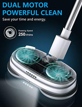 Load image into Gallery viewer, Electric Mop, Cordless Electric Spin Mop, Hardwood Floor Cleaner with Built-in 300ml Water Tank, Polisher with Led Headlight and Sprayer, Scrubber for Hard Floor & Tile, Powerful Cleaner and Waxing
