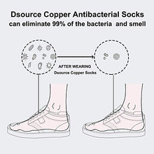 Load image into Gallery viewer, Copper Comfortable Socks, Dsource Smooth Breathable Running Socks Black Crew Medium Black 6