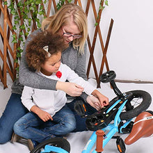 Load image into Gallery viewer, JOYSTAR 16 Inch Ride-On Kids Bike with Coaster Braking, Training Wheels & Kickstand, Blue