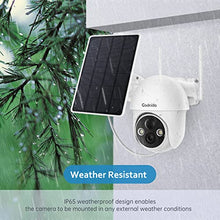 Load image into Gallery viewer, Security Camera Wireless Outdoor,Pan-Tilt 2.4G WiFi Solar Security Camera,Battery Powered Surveillance Cameras for Home with Night Vision,2-Way Audio,Motion Detection,SD Card & Cloud Storage, Codnida