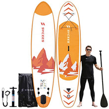 Load image into Gallery viewer, SYCEES 10’10”x30”x6”, 308lbs Capacity, All-Around Inflatable Stand Up Paddle Board - Stable, Versatile, Durable and Lightweight SUP for All Skill Levels (Orange)
