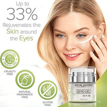 Load image into Gallery viewer, Eye Gel with Hyaluronic Acid, Reduce Dark Circles, Puffiness and Eye Bags. Anti Wrinkle Under Eye Treatment, Hydrating Gel with Collagen, Aloe and Vitamin E, Anti Aging Cream for Men & Women