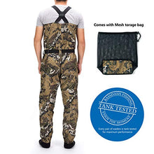 Load image into Gallery viewer, BASSDASH Breathable Ultra Lightweight Veil Camo Chest Stocking Foot Fishing Hunting Waders for Men