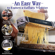 Load image into Gallery viewer, Nuvantee Pasta Maker Machine,Manual Hand Press,Adjustable Thickness Settings,Noodles Maker with Washable Aluminum Alloy Rollers and Cutter, Perfect for Spaghetti,Fettuccini, Lasagna