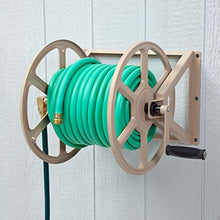 Load image into Gallery viewer, Liberty Garden 709 Steel Wall/Floor Mounted Hose Reel, Holds 200-Feet of 5/8-Inch Hose - Tan