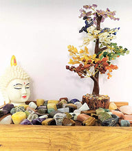 Load image into Gallery viewer, Crocon Seven Chakra Natural Healing Gemstone Crystal Bonsai Fortune Money Tree for Good Luck, Wealth & Prosperity-Home Office Decor Spiritual Gift (with Golden Wire and 300 Beads) Size 10-12 Inches