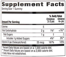 Load image into Gallery viewer, Amazon Brand - Mama Bear Organic Kids Vitamin D3 25 mcg (1000 IU) per serving, Bone and Immune Health, 80 Gummies