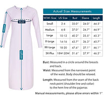Load image into Gallery viewer, WiWi Bamboo Cotton Nightgowns for Women Soft Long Sleeve Loungewear V Neck Sleepwear Plus Size Nightshirts S-3X, Lavender Purple, XX-Large