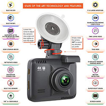 Load image into Gallery viewer, Rove R2-4K Dash Cam Built in WiFi GPS Car Dashboard Camera Recorder with UHD 2160P, 2.4" LCD, 150° Wide Angle, WDR, Night Vision