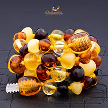 Load image into Gallery viewer, Amberalia Adult Baltic Amber Necklace - Anti Inflammatory - beads size between 6.5 and 7.5mm Lab-tested, Certified Genuine Amber Polish Multicolor - XL (19.7”)