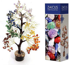 Load image into Gallery viewer, ZAICUS Seven Chakra Gemstone Feng Shui Bonsai Money Tree for Crystal Healing Energy Generator Spiritual Chakra Home Office Interior Decor Ideal Gift 10-12 Inch