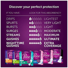 Load image into Gallery viewer, Poise Incontinence Pads, Light Absorbency, Long, 96 Count (4 Packs of 24) (Packaging May Vary)