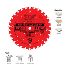 Load image into Gallery viewer, Freud 10" x 30T Industrial Thin Kerf Glue Line Ripping Blade (LM75R010), Multi