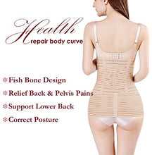 Load image into Gallery viewer, 2 in 1 Postpartum Belly Wrap Waist/Pelvis Belt C-Section Natural Labour Belly Support Recovery Belt (Nude, One Size)