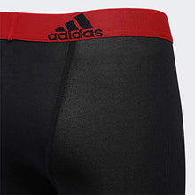 Load image into Gallery viewer, adidas Kids-Boy's Performance Boxer Briefs Underwear (3-Pack), Black/Scarlet/Onix, X-Large