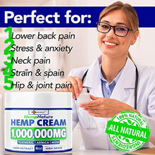 Load image into Gallery viewer, Natural Hemp Cream - 1,000,000 - Fast Relief - Muscle, Joint, Foot & Back with Hemp, Arnica, Turmeric | Natural Hemp Oil Extract Gel - Made in USA - 4oz