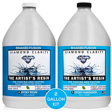 Load image into Gallery viewer, Epoxy Resin Art Resin Crystal Clear Formula -2 Gallon Kit -The Artist's Resin for Coating, Casting, Resin Art, Geodes, Tabletop, Bar Top, Live Edge Tables, River Tables- Non-Toxic