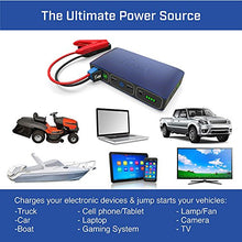 Load image into Gallery viewer, HALO Bolt 58830 mWh Portable Phone Laptop Charger Car Jump Starter with AC Outlet and Car Charger - Blue Graphite