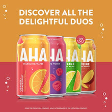 Load image into Gallery viewer, AHA Sparkling Water, Strawberry Cucumber Flavored Water, Zero Calories, Sodium Free, No Sweeteners, 12 fl oz, 8 Pack