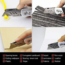 Load image into Gallery viewer, Summit Gear Heavy Duty Folding Utility Knife Dual Blades / Box Cutter / Pocket Knife with Nylon Pouch + 5 Blades (Professional Grade)