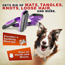 Load image into Gallery viewer, GM Pet Supplies Self Cleaning Slicker Brush | This is The Best Dog and Cat Brush for Shedding and Grooming | Our Pet Brushes Are Suitable for All Hair Lengths