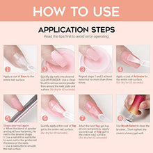 Load image into Gallery viewer, Modelones 4 Pcs 15ml Dip Powder Liquid Set with Base Coat / Top Coat / Activator / Brush Saver, Dipping Powder System Essential Kit for French Nail Art Manicure, Long Lasting and No Nail Lamp Needed