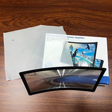 Load image into Gallery viewer, 3D Curve Screen Magnifier Compatible with All Smartphones Hd Amplifier Projector for Movies, Videos, and Gaming with Foldable Stand for Galaxy Note 20 Ultra/Galaxy Note 20/iPhone 11 Pro Max/Xs