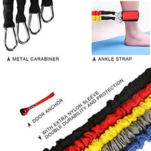 Load image into Gallery viewer, Resistance Bands, 15 Pieces Exercise Elastic Bands Set, 20lbs To 40lbs Resistance Tubes Heavy Duty Protective Nylon Sleeves Anti-Snap Fitness SUPALAK