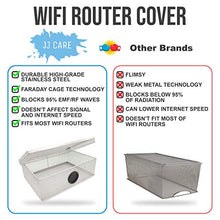 Load image into Gallery viewer, Upgraded – WiFi Router Cover, EMF Guard, Blocks 90-95% of EMF RF Waves, 12” x 9” x 3”, EMF WiFi Cover, WiFi Radiation Cover, EMF Protection Router, Router Shield Universal Fit – Silver