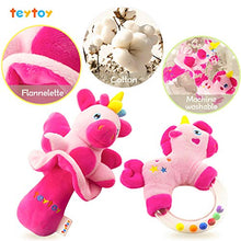 Load image into Gallery viewer, teytoy 2pcs Soft Baby Rattles, Pink Horse & Angel Pig Baby Girl Toy 3 6 9 12 Month Baby Shower