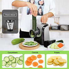 Load image into Gallery viewer, Salad Shooter Electric Spiralizer Vegetable Slicer Shredder Vegetable Cutter Cheese Grater for Home Kitchen Use with 4 Stainless Steel Rotary Blades(US Stock)