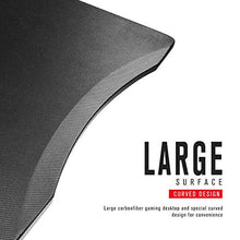 Load image into Gallery viewer, GTRACING Gaming Desk Computer Office PC Gamer Table Racing Style Professional Game Station Z-Shaped with Gaming Controller Tablet Stand & Cup Holder, Black
