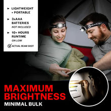 Load image into Gallery viewer, GearLight LED Head Lamp - Pack of 2 Outdoor Flashlight Headlamps w/ Adjustable Headband for Adults and Kids - Hiking & Camping Gear Essentials - S500
