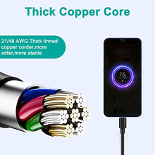 Load image into Gallery viewer, Short Micro USB Charging Cable 1ft 2.4 A, 5 Pack Android Phone Fast Charger Cord with Extra Long Length for Samsung Galaxy S7 Edge/S7/S6 Edge/S6, Note 5/4