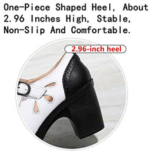 Load image into Gallery viewer, STMYH Women's Wedges Dress Platform High Heels Dermis Wingtip Cutout Lace Retro Fashion Pump Shoes (Numeric, Brown and White, Numeric_8)