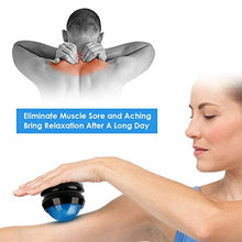 Load image into Gallery viewer, Manual Massage Ball Pain Relief Back Roller Massager Self Massage Therapy and Relax Full Body Tools for Sore Muscle Joint Pain Essential Oils or Lotion Relax (Blue)