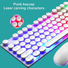 Load image into Gallery viewer, LINASHI Keyboard Mouse Combo, Stylish Wired LED Backlight Mechanical Keyboard Mouse Set Computers Laptops White One Size